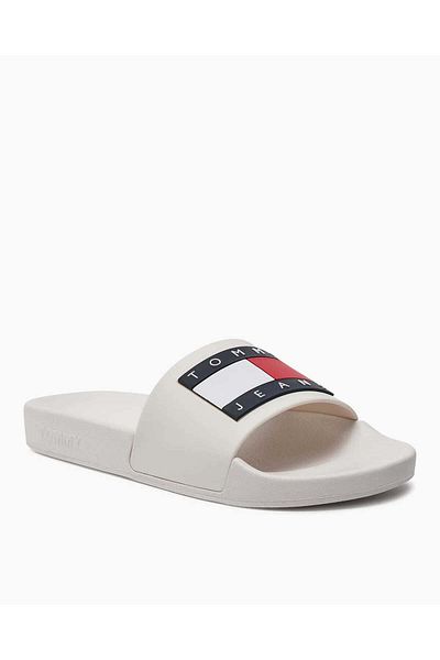 Tommy Hilfiger شبشب نسائي مريح ذو نعل مطاطي بشعار العلامة التجارية En0en02115-tcr