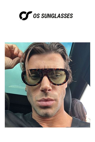 OS Sunglasses Ochelari de soare Lima turcoaz verde pentru bărbați și femei