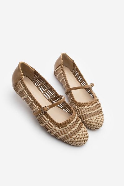 Marjin Women's Hand Braided Banded Babet Limba Camel