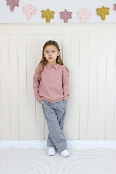 MiaBaby طقم مكون من قطعتين بنطلون مخطط باللون الرمادي GRİPANTPUDRA45