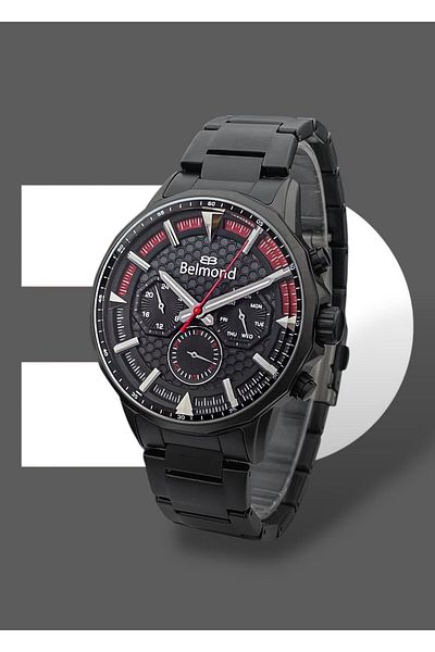 Belmond Original 2 Years Warranty Functions Active 5 Atm Waterproof Steel Band Men Wristwatch