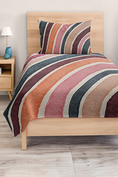 Realhomes Colorful Star Patterned Single Children's and Teenager's Room Pique Set Bedspread