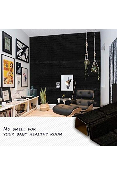 Renkli Duvarlar Kendinden Yapışkanlı Siyah Duvar Paneli Nw06 Duvar Kağıdı