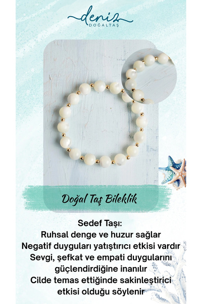 Deniz Doğal Taş سوار التوازن الأنيق مع حجر اللؤلؤ المعتمد