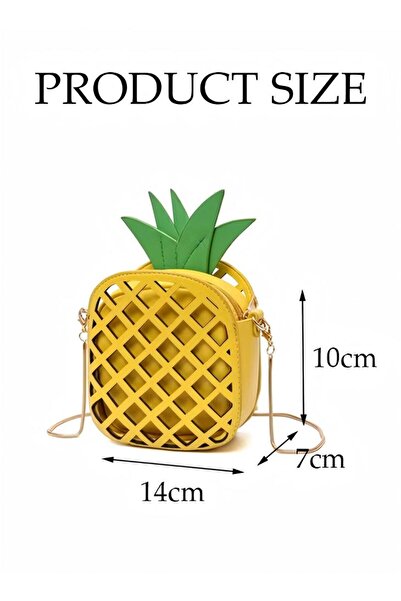Generic Women's Pineapple Wallet, Personalized Creative Hollow Design Bag, Yellow Crossbody Shoulder Bag
