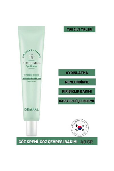 Dermal Cicaxmide Eye Contour Cream 40 Gr and Dermal 3 Layer Rose Gold Eye Mask 4 Gr
