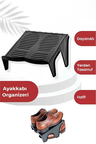 Fevito 10 Pcs Double Shoe Ramp, Closet Organizer, 2 Layers Per Pair Space Saving