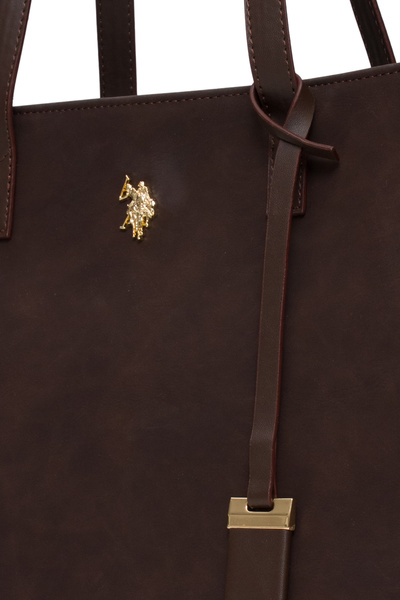 U.S. Polo Assn. حقيبة كتف نسائية بنية اللون Us25625