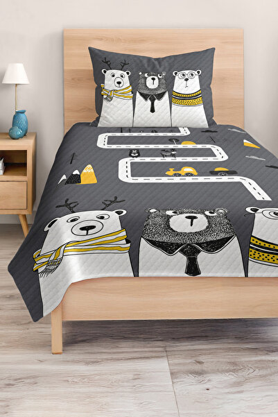 Realhomes مجموعة غطاء سرير منقوش لغرفة الأطفال والمراهقين من On the Road Play...