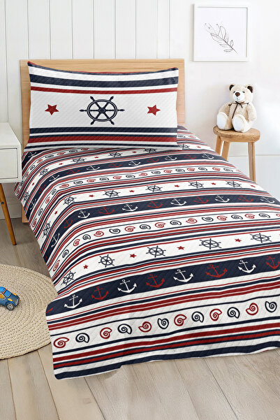 Realhomes Sea Themed Children's and Teenager's Room Pique Set |   3D Digital Printing Bedspread