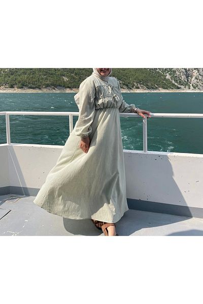 DEFNECE BUTİK Καλοκαιρινό φόρεμα με κορδόνια