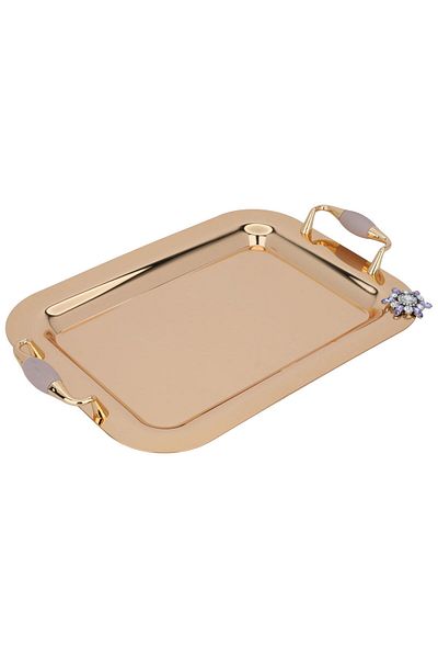 Alsaif Gallery Al Saif Gallery steel tofreya set, 2 dates, 4-piece lid - gold