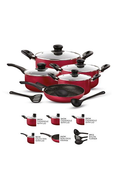 Bisbell 12PCS Non-Stick Cookware Set, BB2100