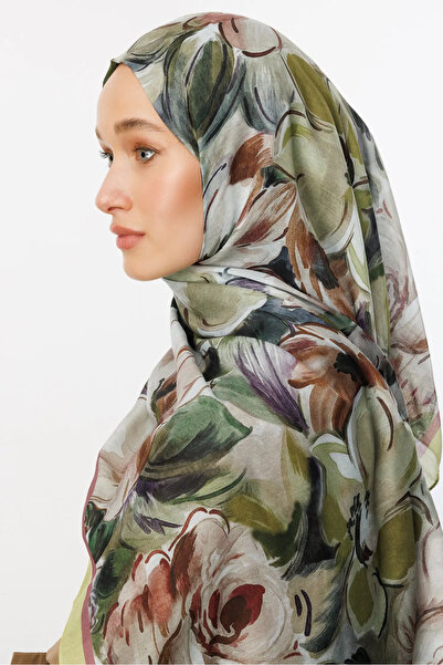 Mooncorn Green Rossel Pattern Cotton Shawl