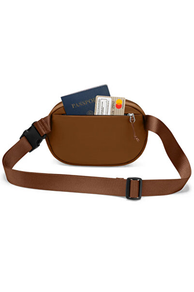 Tomtoc SlingBean T32 Kahverengi 1.5L Aksesuar Bel ve Omuz Çantası RFID Koruma - Anahtarlıklı - T32S1Y2
