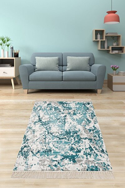 on the clouds Batik Desenli Renk Geçişli Dijital Baskı Yıkanabilir Kaymaz Tab...