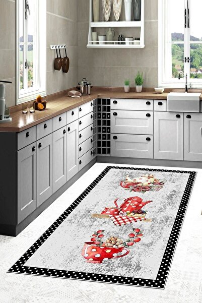 farbala Çaydanlık Fincan Meyve Desenli Kaymaz Taban Leke Tutmaz Yıkanabilir İ...