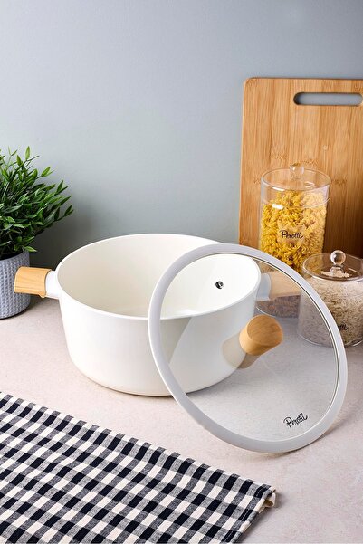 Perotti Danish Cook Beige Induction Bottom Deep Pot 26 cm