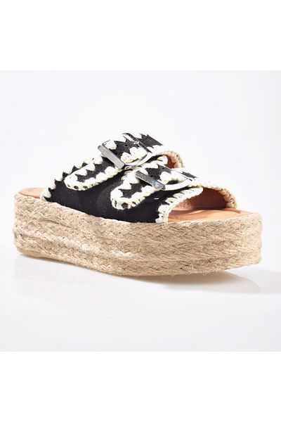 Zeyn 8090 Women's Leather Wedge Heel Slippers