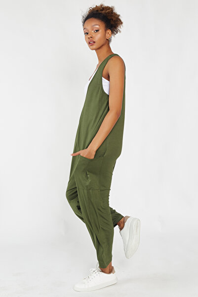 Hopoi Kadın Salaş Cepli Şalvar Tulum