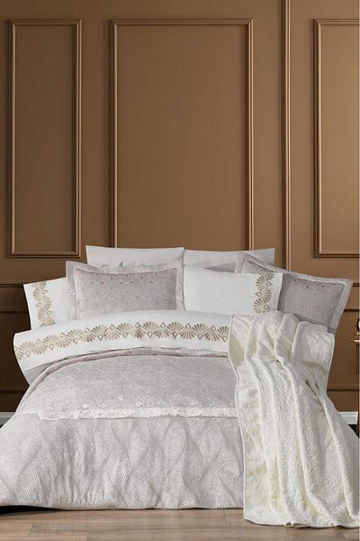 Çeyiz Diyarı Freya 10 Piece Blanket Dowry Set Cream