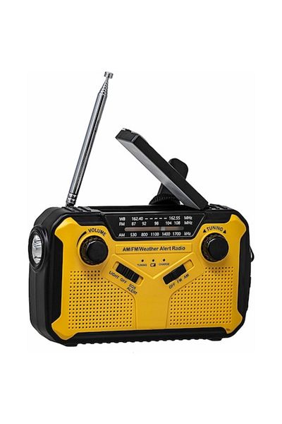 INVINCIO Portable Radio Camping, AM/FM, Powerbank, Dynamic Charging, USB, Solar or Battery, 20h Autonomy, 2 L