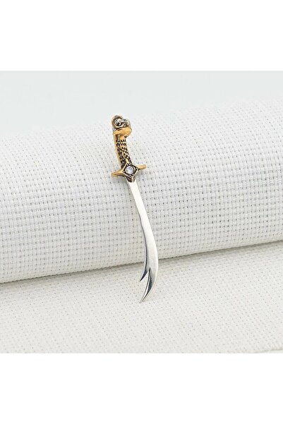 shop Hz Ali Yazılı Zulfikar beyaz Taşlı 925 Ayar Gümüş Erkek Kolye Ucu