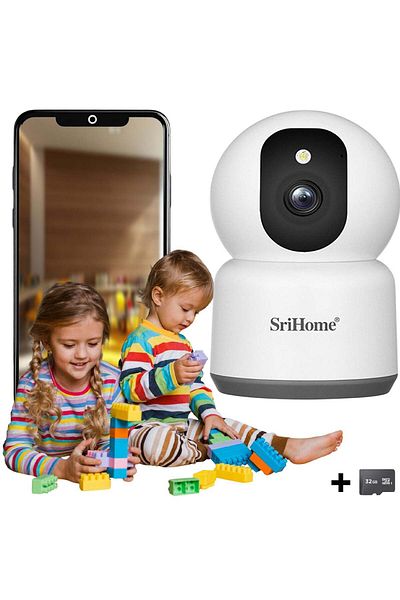 SRIHOME Sh038 Wifi Baby Video Monitor, White