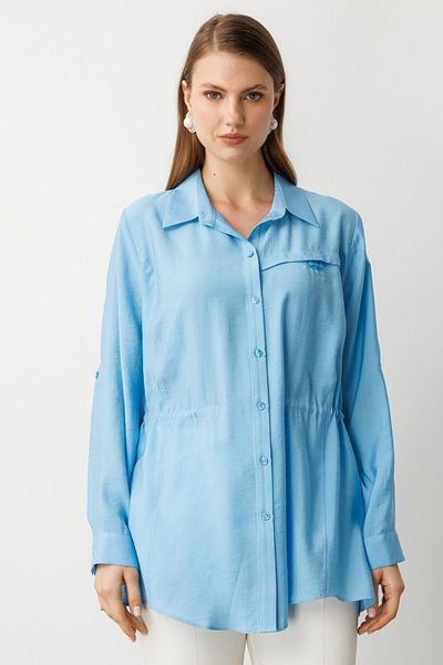 Ekol Plus Size Blouse with Elastic Waist
