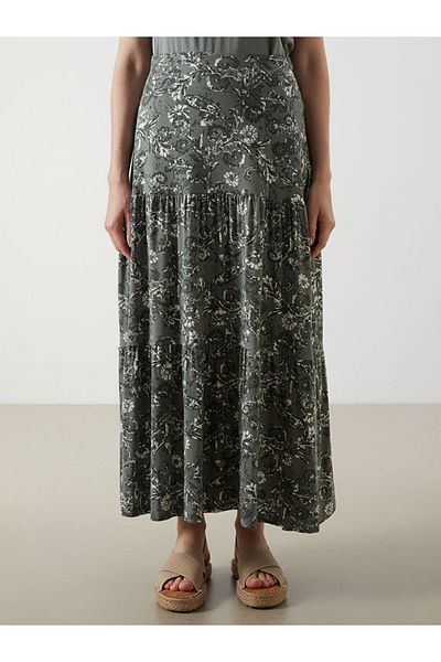 LC Waikiki New Season Women's Floral Skirt with Elastic Waist - S5Gi03Z8