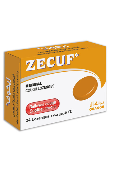 Zecuf Herbal Lozenges – Orange Flavor (Pack of 24)