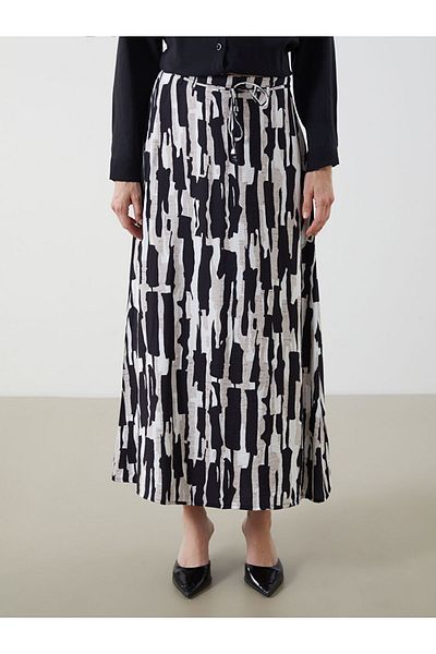 LC Waikiki New Season Patterned Skirt with Elastic Waist - S5Qp72Z8