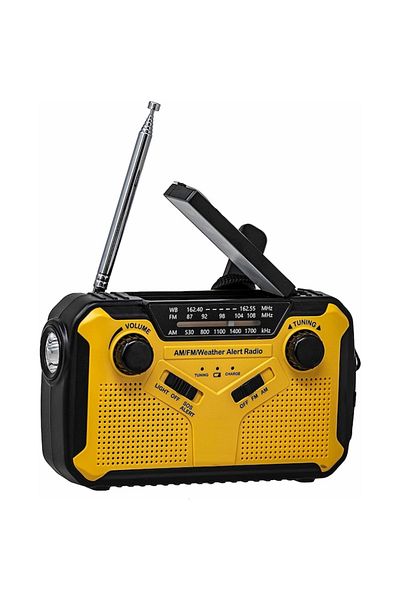 INVINCIO Portable Radio Camping, AM/FM, Powerbank, Dynamic Charging, USB, Solar or Battery, 20h Autonomy, 2 L