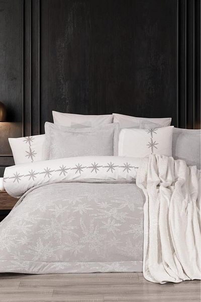 Çeyiz Diyarı Jasmin 10 Piece Dowry Set with Blanket Cream