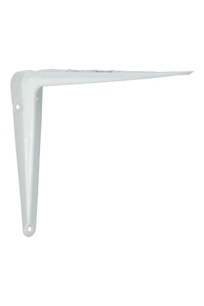 ACE 18-Gauge Wall Mount Decorative Steel Shelf Bracket White 6 x 8inch