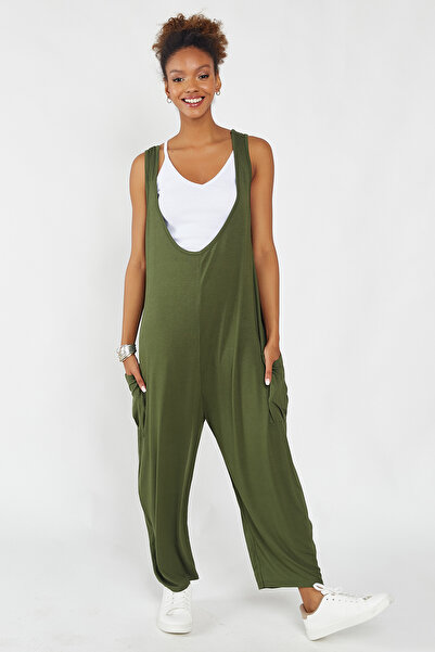 Hopoi Kadın Salaş Cepli Şalvar Tulum