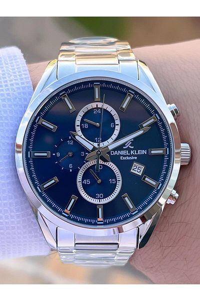 Daniel Klein Steel Cord Chronometer Dial Design 3 Atm Water Resistant Men Wristwatch 10582.2