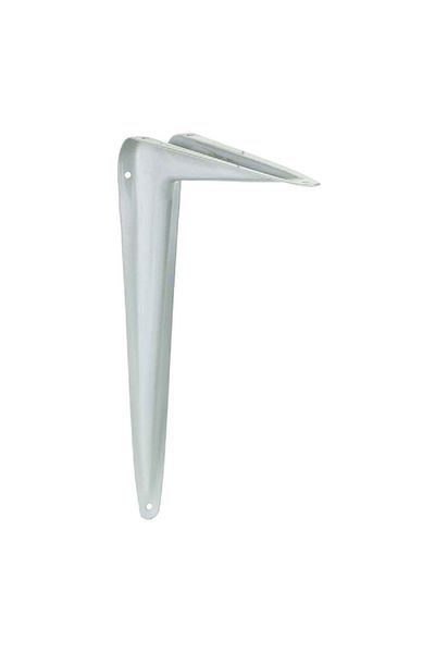ACE 18-Gauge Wall Mount Decorative Steel Shelf Bracket White 10 x 12inch