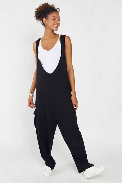 Hopoi Women's Casual Pocket Shalwar Jumpsuit