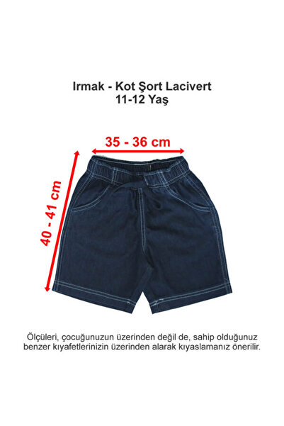 Irmak Okulları Kot Şort Lacivert 11-12 Yaş