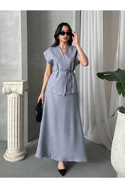 MD trend Women's Drawstring Vest Pants Double Suit