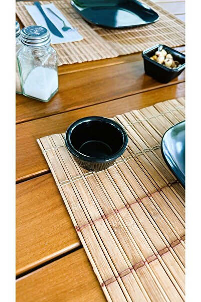 Alezy 527 Göreme Melamine Thermostar Round Sauce Bowl 7 cm Black