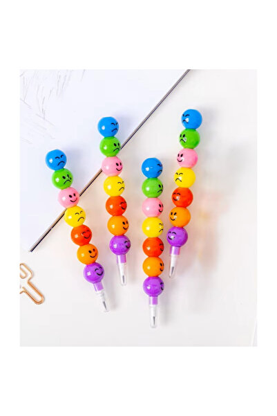 Mi-ÇA HOME مجموعة أقلام بيضة إيموجي مكونة من 4 أقلام رصاص ممتعة للأطفال