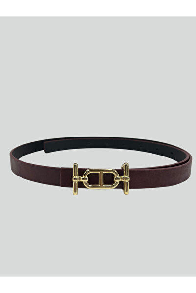 VAZIRADK حزام جلد نحيف للنساء بإبزيم ذهبي