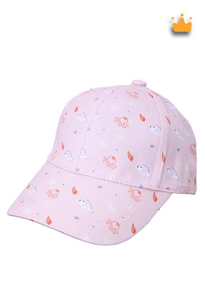 Kitti 1-3 Years 50cm Baby Girl Children Summer Patterned Adjustable Hat Cap Powder Y2310003