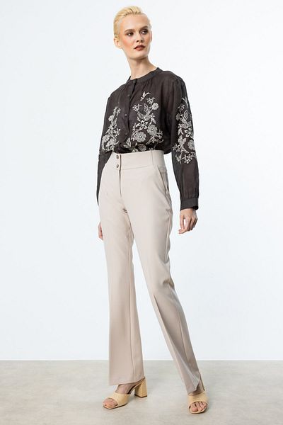 Ekol Spanish Leg Trousers with Thick Elastic Waist