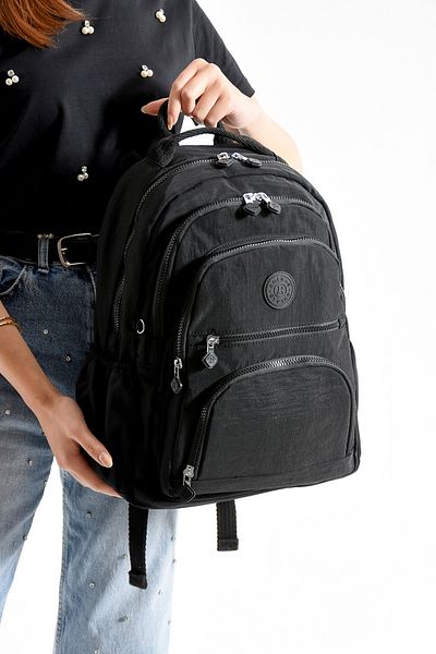 Just Polo Unisex Waterproof Imported Crinkle Fabric School Business and Travel Backpack with Laptop Compartment
