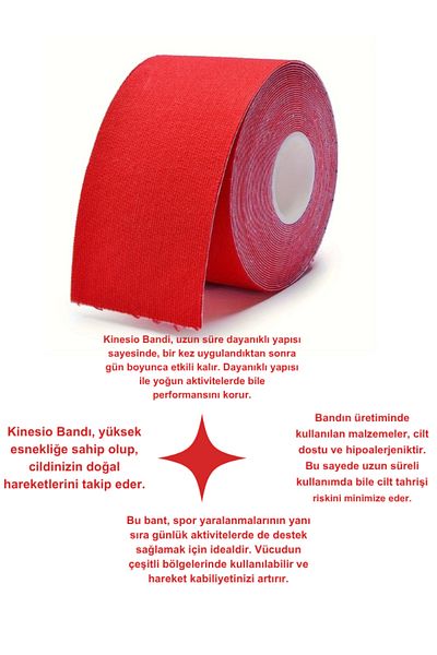 Octacare Athlete's Tape 5 Meters X 5 cm Kinesio Tape Beauty Cotton Kinesyo for Face Area Red