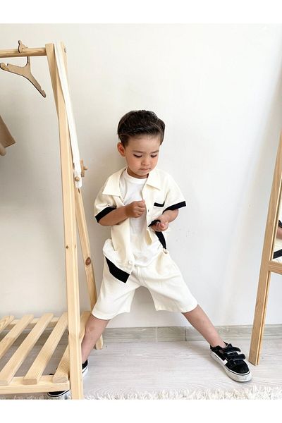 Bisahane Boy's Waffle Shirt Suit