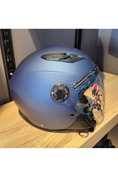 Free-M 215 MAT MAVİ ÇENESİZ ÇOCUK KASK